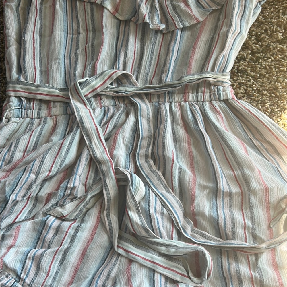 Striped Ruffle Romper - Picture 2 of 3